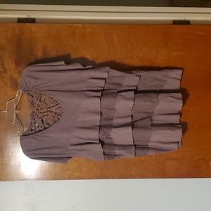 Crochet back ruffle shirt